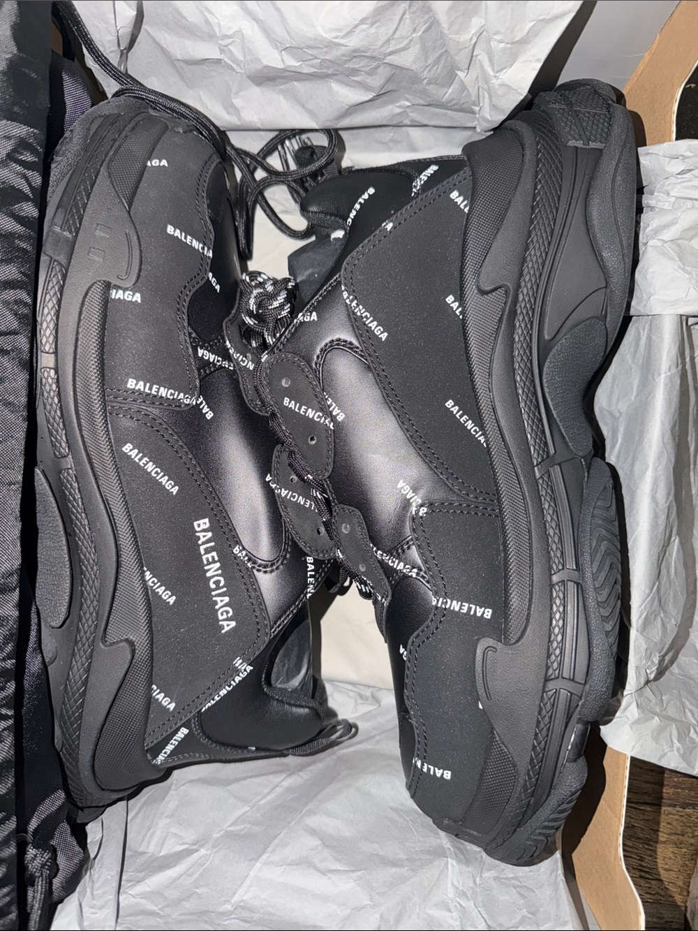 Balenciaga Black Logo Chunky Men's Sneakers